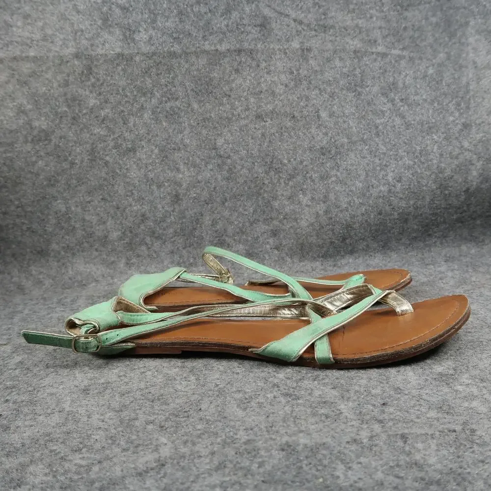 Merona Shoes Womens 9 Sandals Fashion Flat Strappy Thong Casual Summer Buckle